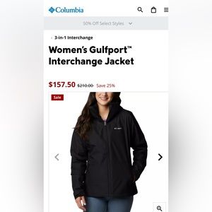 COLUMBIA Women’s Gulfport Interchange Jacket NWOT